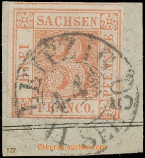 132360 - 1850 Mi.1a, Saská trojka, jedna z nejhledanějších klasic