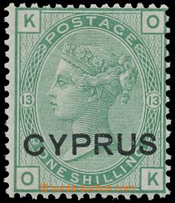 132364 - 1880 Mi.6; SG.6, Queen Victoria 1Sh with overprint CYPRUS, v