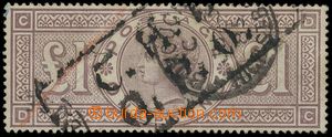 132626 - 1884 Mi.85; SG.185, £1 hnědá, průsv. císařská kor