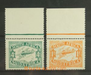 132671 - 1929 Mi.43-44, Airmail 4P and 1 Sh, with upper margin sheet,