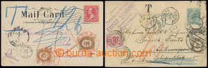 132712 - 1898-1906 POSTAGE-DUE  comp. 2 pcs of entires, mixed frankin