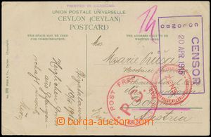 132735 - 1915 PRISONER OF WAR MAIL  postcard to Bohemia from POW camp