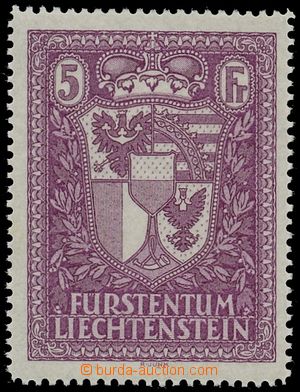 132739 - 1933 Mi.142, Coat of arms 5F, luxury piece, significant colo