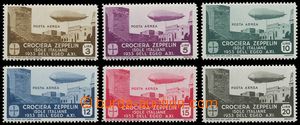 132750 - 1933 Mi.115-120, Zeppelin, kat. 300€