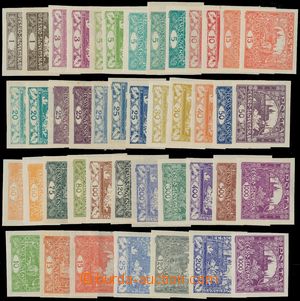 132780 -  Pof.1-26, selection of 43 pcs of stamps, incl. more interes