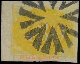 132789 - 1861 Mi.22, Číslice 430R žlutá tzv. Coloridos, nezoubkov