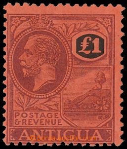 132798 - 1922 Mi.44; SG.61, George V. £1 black / lilac, red pape