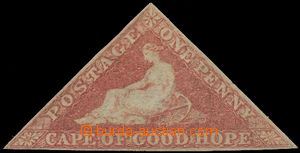 132808 - 1858 Mi.1; SG.5a, Trojúhelník 1d růžová, kat. SG £