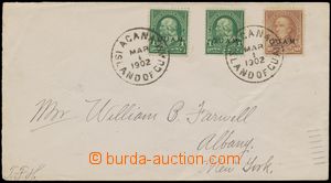 132865 - 1902 letter to Albany, USA, with  Mi.1 2x, 8, CDS AGANA MAR/