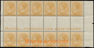 132867 - 1882 Mi.3a; SG.18, Queen Victoria ½P yellow-orange, blk