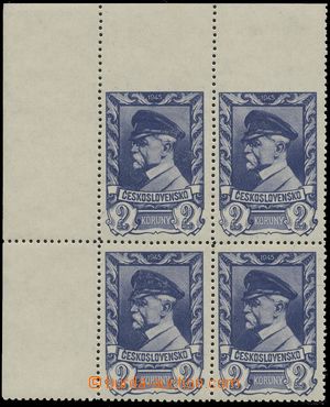 132869 - 1945 Pof.386, Moskevské vydání 2K šedomodrá, rohový 4-