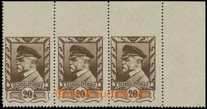 132870 - 1945 Pof.383, Moscow-issue 20h brown, corner str-of-3 with p