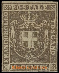 132974 - 1860 Mi.19, Coat of arms 10C brown, certificate Sorani, c.v.