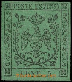 132975 - 1852 Mi.1II; Sas.1, Eagle with crown 5C black, green paper, 