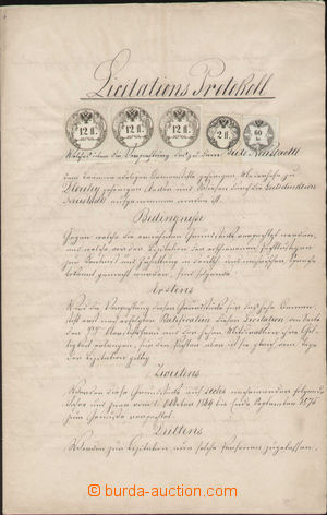 132984 - 1869 AUSTRIA - HUNGARY  lease contract with mixed franking i
