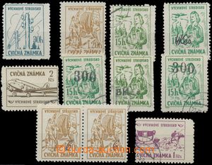 133042 - 1955 SPECIAL STAMPS / TRAINING STAMPS  comp. 11 pcs of train