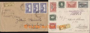 133051 - 1912-16 sestava 2ks R-dopisů do Bratislavy a Sušice, bohat