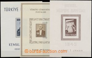 133052 - 1940-45 Mi.Bl.1-3, selection of first 3 miniature sheets, c.