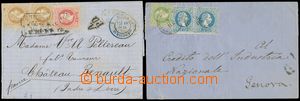 133065 - 1867 LEVANT  comp. 2 pcs of letters with stamp. VI. issue Mi