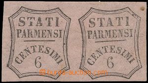 133069 - 1853 Mi.ZSt.2, 2-páska novinových 6C, bezvadný kus s pův