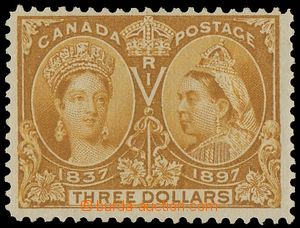 133094 - 1897 SG.138; Sc.63, Jubilee $3 yellow-brown, original gum, p