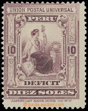 133131 - 1899 Mi.P34, Doplatní 10S hnědofialová, kat. 1.500€