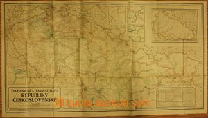133139 - 1933 railway and tariff map of Czechoslovakia, scale 1:555.0