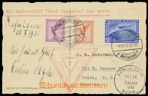 133155 - 1933 South America - Chicagofahrt, postcard to USA, franked 