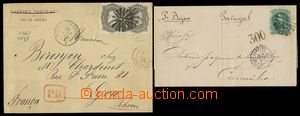 133211 - 1875-76 comp. 2 pcs of letters from classic period, letter t