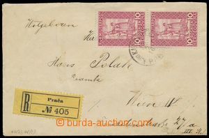 133223 - 1916 R-dopis (2x těžší R+Ex-dopis ?) do Vídně vyfr. zn