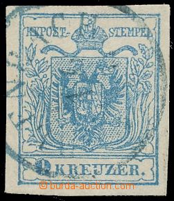 133226 - 1850 Mi.5y, 9 Kreuzer IIIb.Typ MP with blue CDS BODENBACH, v