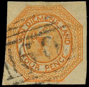 133299 - 1853 Mi.2; SG.11, Královna Viktorie - 8-úhelník 4p oranž