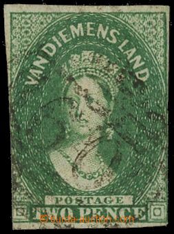 133302 - 1855 Mi.4; SG.16, Královna Viktorie 2p tmavozelená, průsv