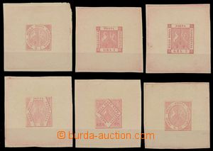 133320 - 1898 Sas.R1-R6, kompletní sada novotisků v růžové barv