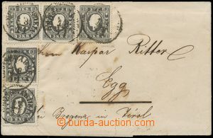 133335 - 1858 letter to Egg (Vorarlberg) with Mi.11I 5x; ANK.11Iay, C