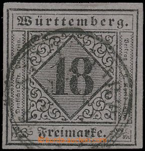 133343 - 1851 Mi.5I, Číslice 18Kr, DR STUTTGART, luxusní kus, ates