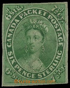 133408 - 1852 Mi.4, SG.12, Královna Viktorie 7½P zelená, při 