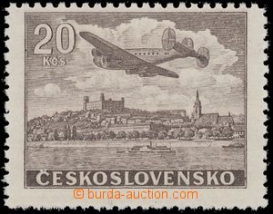 133440 - 1946 Pof.L22N, Air Motifs 29Kčs brown, unissued air stamp.,
