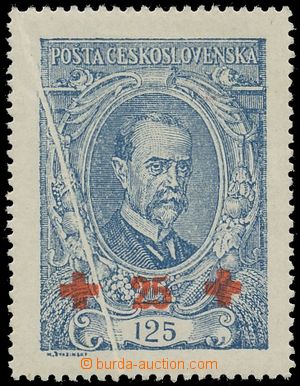 133533 -  Pof.172 I, Masaryk 125+25h blue, with paper crease, nice
