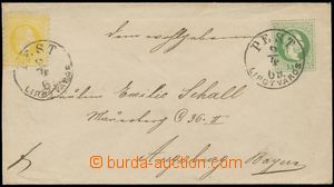 133568 - 1869 postal stationery cover 3 Kreuzer uprated with stamp Mi