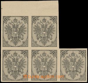 133571 - 1879 PLATE PROOF Mi.1I, Double-headed Eagle, blk-of-5, plate