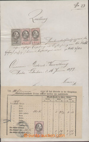133882 - 1877 AUSTRIA-HUNGARY / DOLNÍ LIBOCHOVÁ  document with mixe