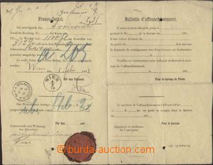 133899 - 1878 bilingual French - German international dispatch note (