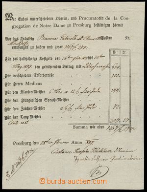 133987 - 1819 AUSTRIA  printed account church and kostelních fees fo