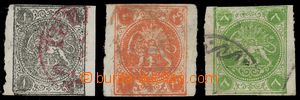 134039 - 1875 Mi.5, 7 and 8, Coat of arms - Lion, comp. 3 pcs of stam