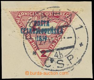 134059 -  Pof.55, Express stamp - triangle 2h brown-red, on small cut