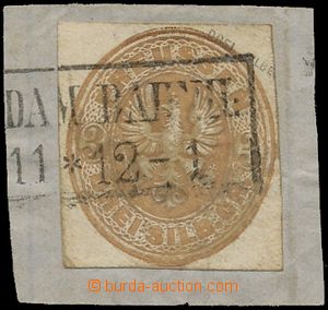 134212 - 1861 Mi.GAA14, Eagle 3Sgr, brown dist, cut square from p.sta