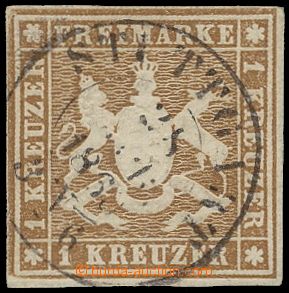 134242 - 1859 Mi.11a, Coat of arms 1 Kr brown, very wide margins, ide