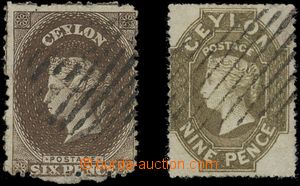 134273 - 1861 Mi.17A, 19Ab, Queen Victoria 6P dark brown, deep shade,