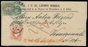 134283 - 1882 court letter with Mi.37 with documentary stamp 15 Kreuz